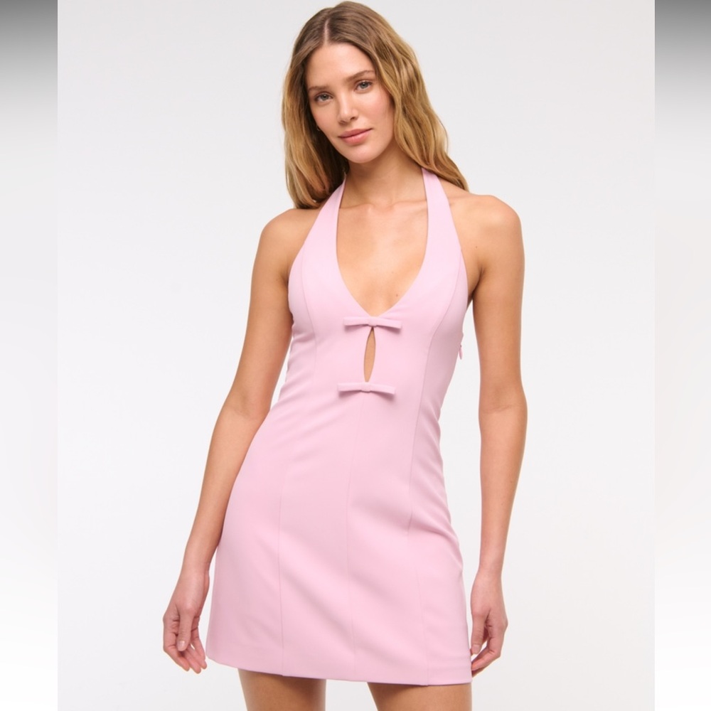 Abercrombie Bow Front Halter Dress with built in shorts